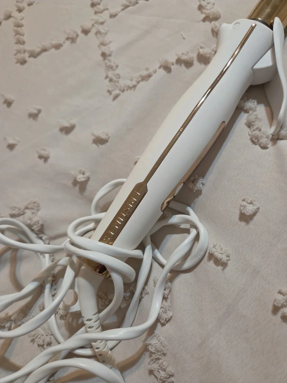 White and Gold Curling Iron - Home Accents
